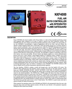 Fuel Air Ratio Controller with Integrated Flame Safeguard